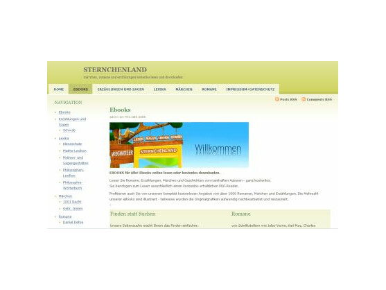 Auf Sternchenland bekommen Kinder Märchenbücher, Erzählungen und Sagen als E-Book kostenlos geboten. Vorlesen müssen die Eltern aber noch selbst.