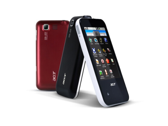 Günstig, bunt, mit Android 2.1: Acer beTouch E400.