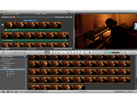 Mit iMovie 09 können Mac-Anwender Videos schneiden und mit Übergängen, Textelementen und Effekten versehen.