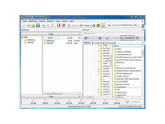 Vertraute Oberfläche und Referenz: Nero Burning ROM 10. 