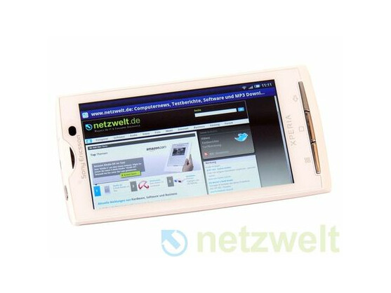 Sony Ericsson Xperia X10: Surfen im Breitformat.