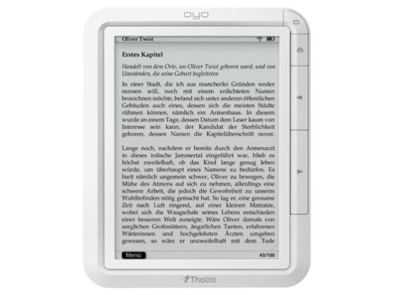 In zwei Versionen enthält der Oyo entweder den Thalia-Buchshop oder das Angebot von buch.de.