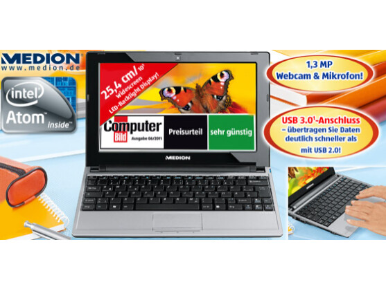 Bei Aldi Süd gibt es diese Woche ein Medion Netbook im Angebot.