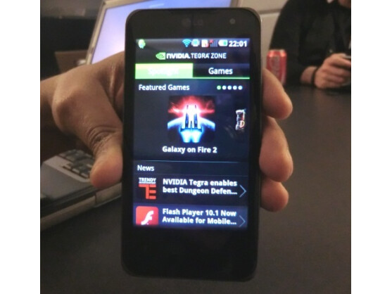 Die App Nvidia Tegra Zone auf dem LG Optimus Speed.