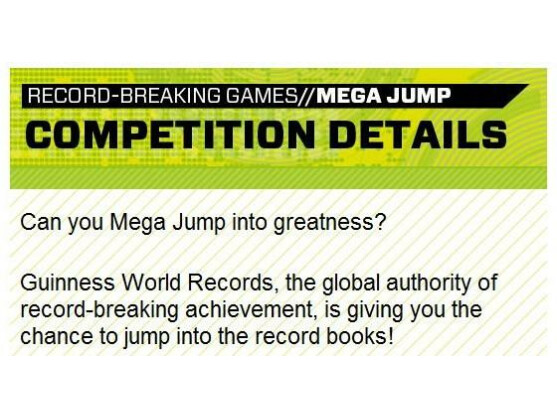 Der beste Spieler von Mega Jump kommt ins Guinness-Buch der Rekorde.