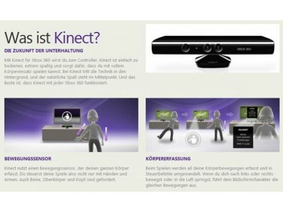 Die Bewegungssteuerung Kinect kam 2010 auf den Markt.