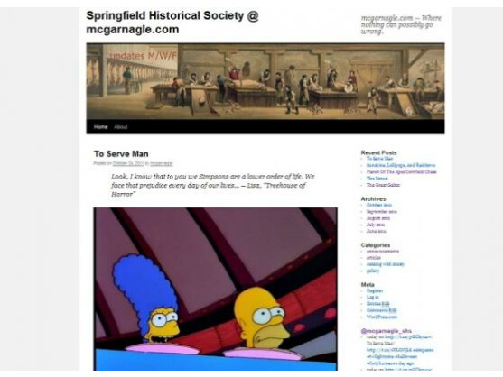Das Blog Springfield Historical Society beschäftigt sich mit insgesamt acht Staffeln der Simpsons.