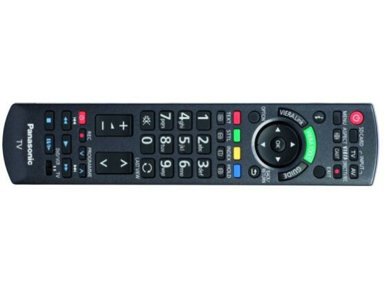 Fernbedienung im typischen Panasonic-Design: übersichtlich gruppiert und sehr gut lesbar.