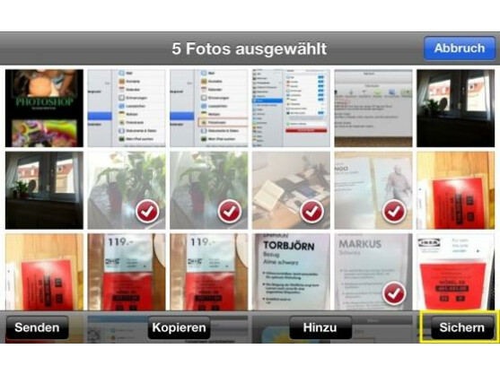 Bilder verschwinden nach 30 Tagen automatisch aus dem Fotostream. Um Fotos aus dem Stream zu behalten, können sie auch in iOS in den Aufnahmen gesichert werden.