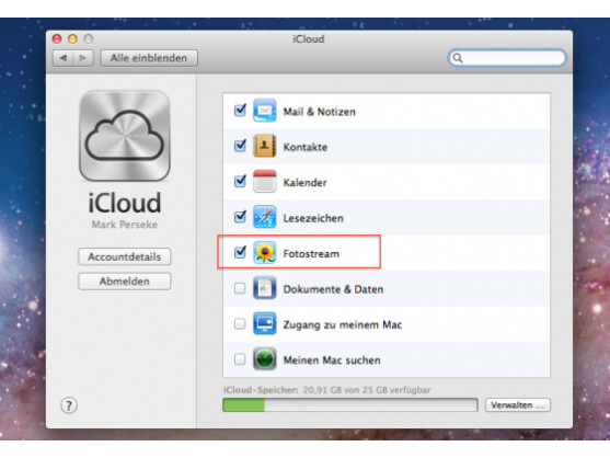 Fotostream synchronisiert Ihre Fotos zwischen allen iOS-Geräten sowie Macs und PCs.