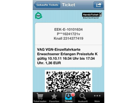 HandyTicket: Fahrkarte kaufen und auf das iPhone laden