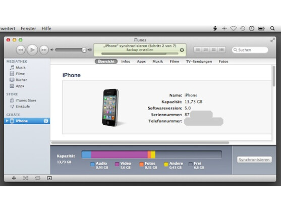 iTunes unterstützt neben WLAN auch die Synchronisation über Bluetooth