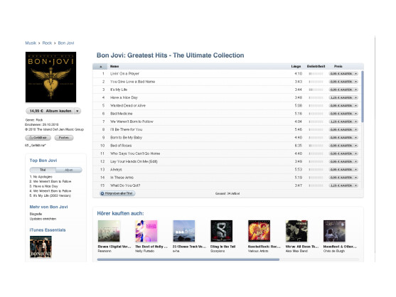 Jon Bon Jovi mag iTunes nicht. Die Musik seiner Band gibt es dort trotzdem zu kaufen.
