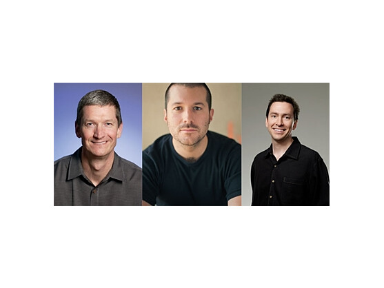 Auf sie kommt es jetzt an: Tim Cook (Chief Operating Officer), Jonathan Ive (Senior Vice President, Industrial Design) und Scott Forstall (Senior Vice President, iPhone Software) müssen bei Apple jetzt für einige Zeit ohne Steve Jobs auskommen. (Fotos: