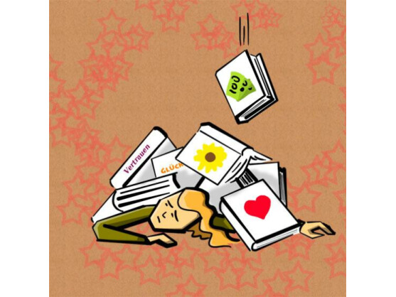 "Liebe dich selbst", "Gib nicht auf..." oder "Vertrauen ist eine gute Sache" heißen die Bücher aus dem Genre der Selbsthilfe-Ratgeber. Bücher dieser Gattung bleiben besser im Laden.