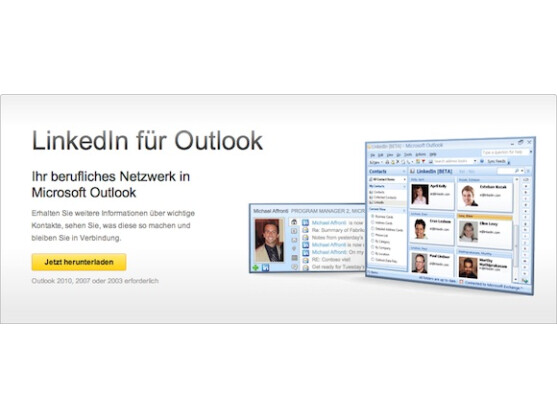 Linkedin hat sich mit seinem Outlook-Plugin besondere Mühe gegeben.