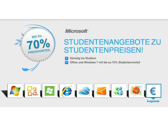 Microsoft bietet Studenten Rabatte von bis zu 70 Prozent.