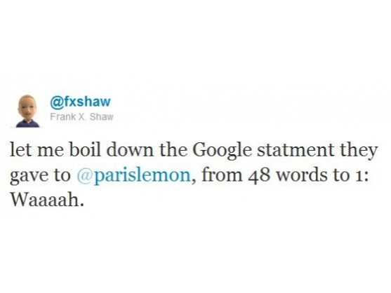 Ein Microsoft-Sprecher reagiert mit einem Tweet auf die Vorwürfe von Google.
