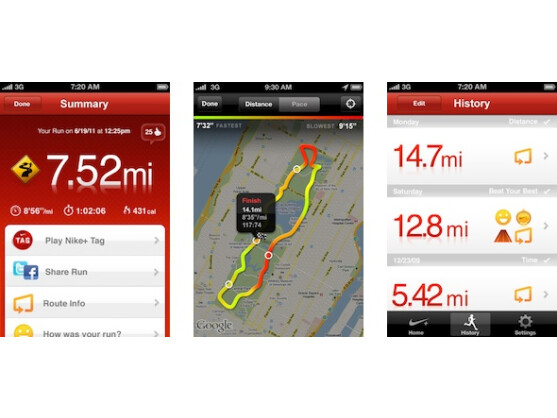 Die neue Nike+ GPS App kommt auch ohne den Sensor im Schuh aus.
