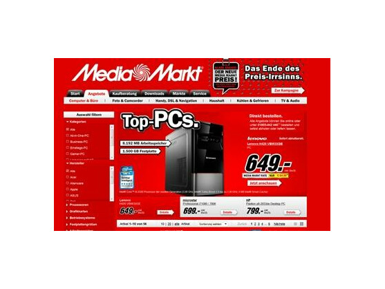 Mit einer neuen verlässlichen Preispolitik will Media Markt den Onlineshops Konkurrenz machen.