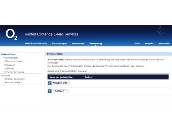 O2 bietet mit Hosted Exchange ein ähnliches Produkt wie Microsoft mit Exchange Online an.