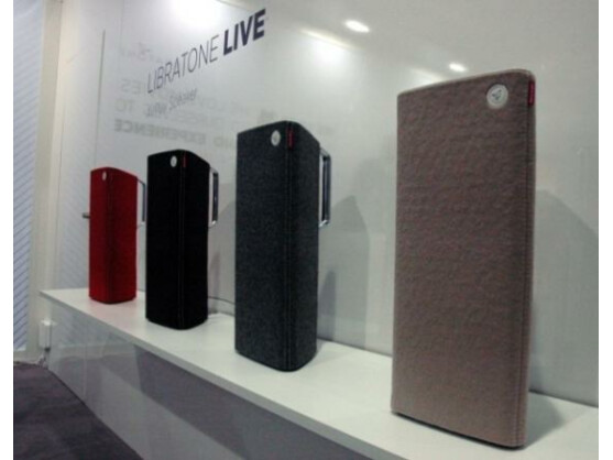Originell: Die Hülle der Libratone Live-Lautsprecher besteht aus Cashmere-Wolle.