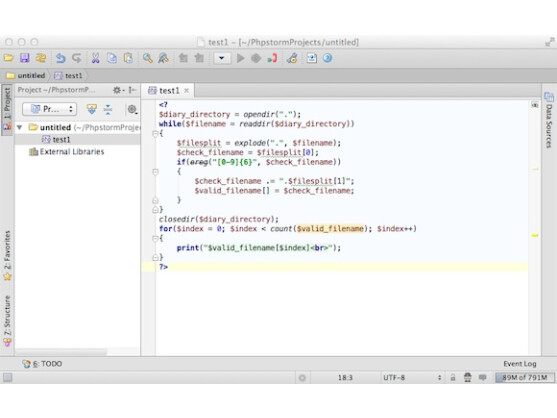 PhpStorm ist perfekt für dynamische Webseiten geeignet.