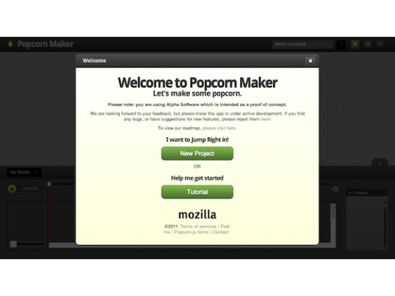 Popcorn Maker läuft ohne Installation ausschließlich im Browser.