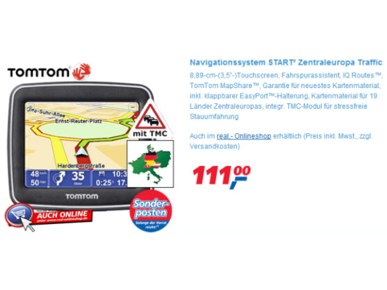 Real führt diese Woche ein Navi von TomTom.