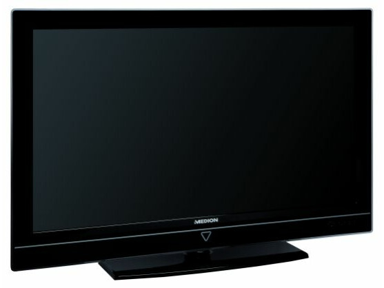 Sieht mit seinem breiten Rahmen im Vergleich zu anderen TVs leicht pummelig aus: der Medion Life S 16000. Sein Standfuß ist leider nicht drehbar.