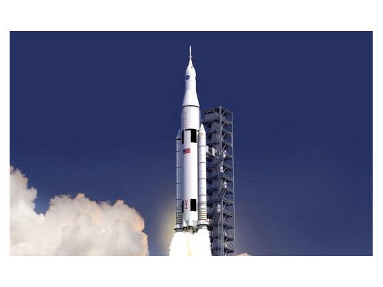So soll die neue Trägerrakete der NASA aussehen, die Astronauten ins ferne Weltall befördern soll.