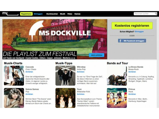 So präsentiert sich aktuelle die deutsche MySpace-Seite - aber wie lange noch?