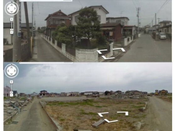 In Street View können nun Bilder vor und nach der Katastrophe in Japan vom 11. März dieses Jahres betrachtet werden.