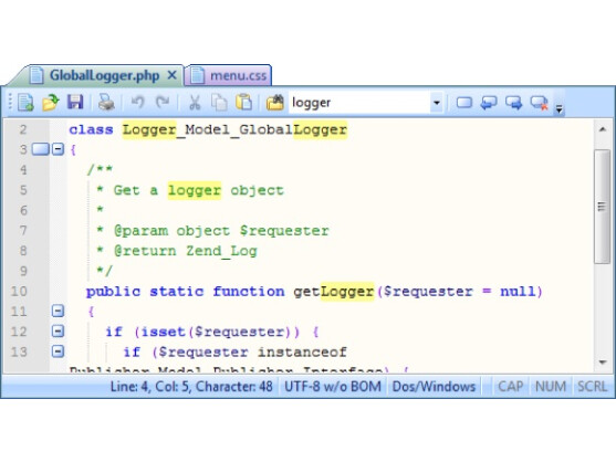 Der Texteditor von SmartFTP bietet sogar Syntaxhervorhebung.