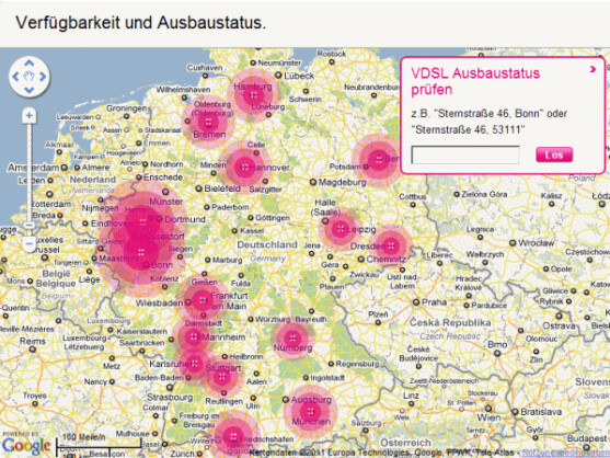 Der VDSL-Ausbaustatus der Telekom macht deutlich, dass das schnelle Internet vor allem ein Großstadtprodukt ist.