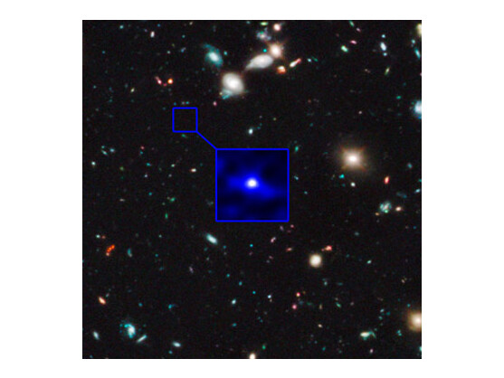 Am weitesten entfernte Galaxie: Rund 13,2 Milliarden Jahre war das Licht des Himmelskörper unterwegs.