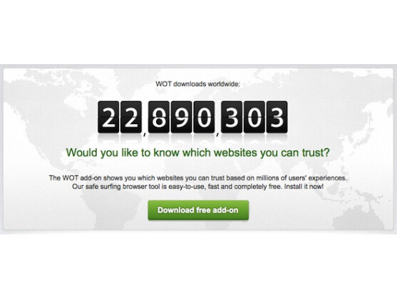 Das WOT-Plugin verzeichnet bereits über 22 Millionen Downloads.