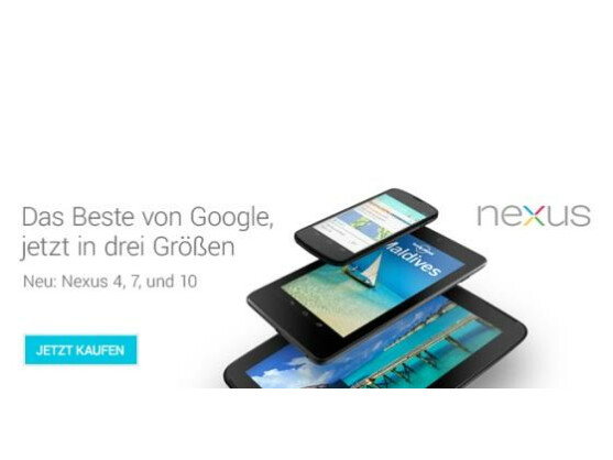 Ab sofort sind im Play Store das Nexus 4, das Nexus 10 sowie eine überarbeitete Version des Nexus 7 erhältlich.