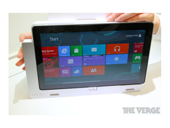 Das Acer Iconia W700 ist 11,6 Zoll groß.