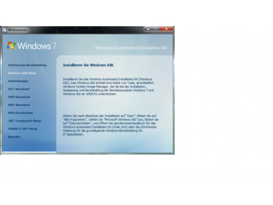 Das AIK hilft Ihnen bei der Installation von Windows auf dem USB-Stick .