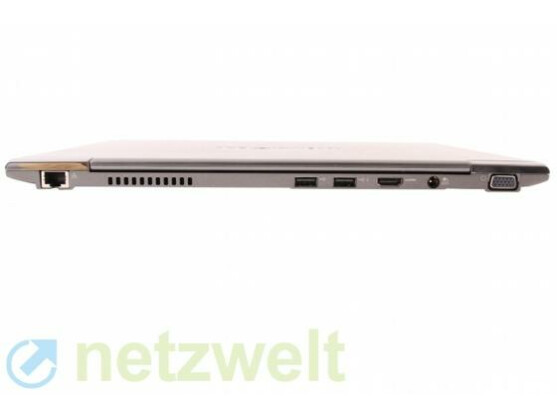 Anschlüsse auf der Rückseite: Toshiba Satellite Z-830.