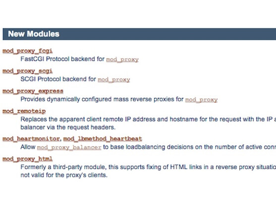Der Apache HTTP Server 2.4 bringt zahlreiche neue Module mit.