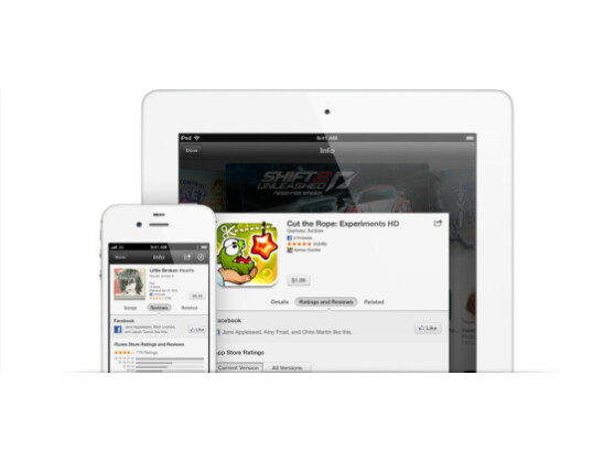 Der App Store bekommt wie das gesamte iOS-System eine tiefe Facebook-Integration.