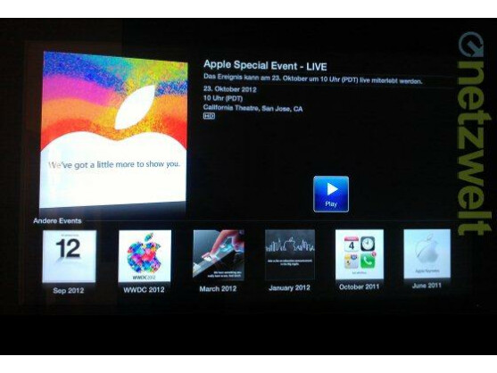 Das Apple iPad mini-Event kann via Apple TV live verfolgt werden.