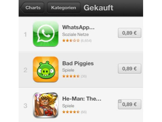 Apple hat die Preise für Apps im App Store erhöht. Die günstigsten Programme kosten nun 89 Cent.