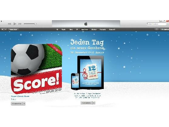 Apple verschenkt aktuell die App Score!.