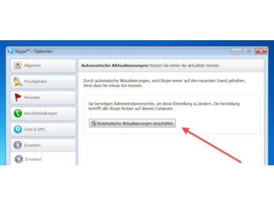 Für bestmögliche Sicherheit sollten automatische Updates immer aktiviert sein.