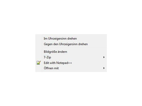 Per Rechtsklick lassen sich Bilder über den Image Resizer ändern .
