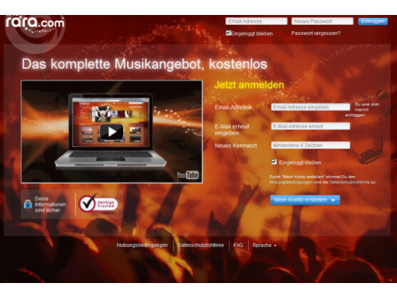 Der britische Anbieter Rara versorgt die Nutzerschaft mit rund zehn Millionen Songs.