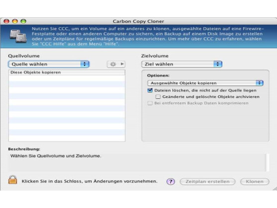 Carbon Copy Cloner legt sogar bootfähige Backups Ihres Macs an.